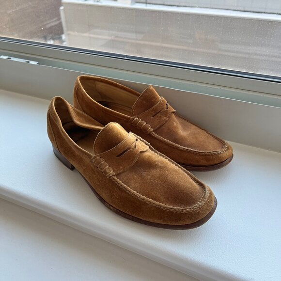 Vero Cuoio Italian Men\'s Suede Loafers Size 9